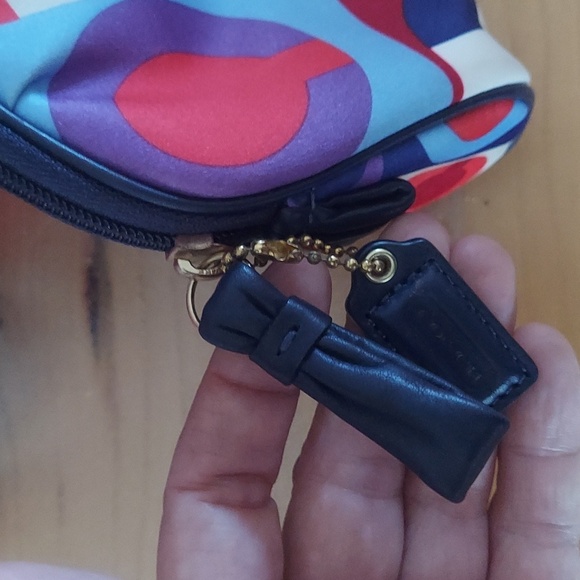 COACH Madison Op Art Resort Scarf Satin TopHandled Tote 2Pc Set - Picture 6 of 12